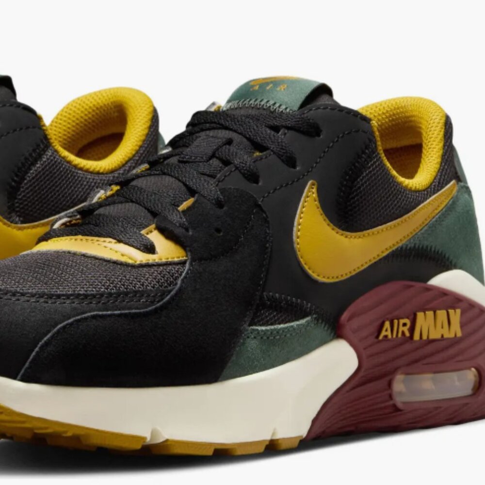 NIKE Air Max Excee Sneaker (Men) 11.5M, BLACK/ BRONZINE/ VINTAGE GREEN